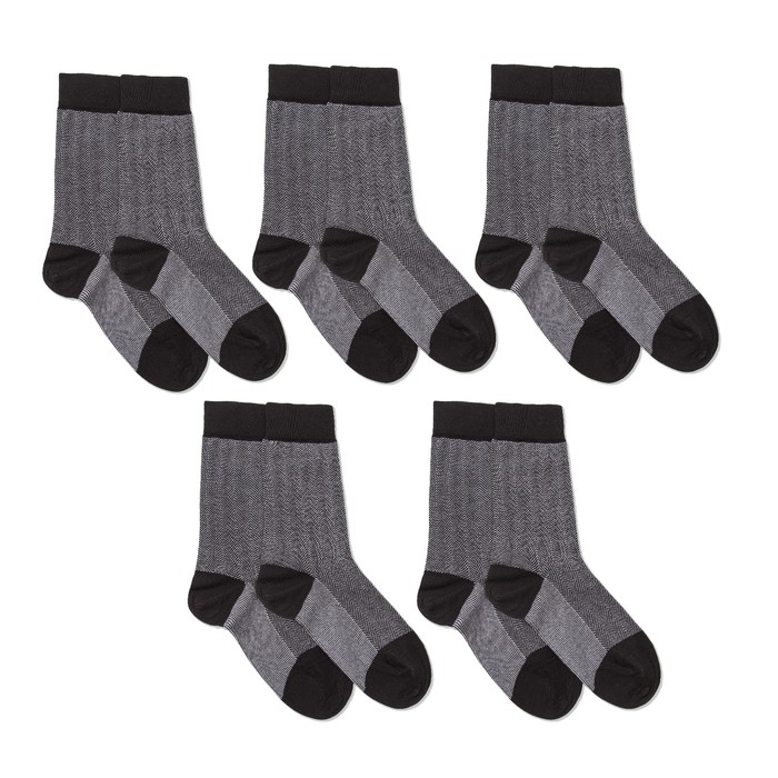 Набор носков мужских (5 пар), цвет чёрный, размер 29