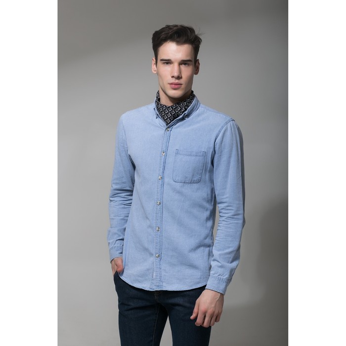 Палантин мужской Этель "Фабио", размер 25 х 130 см, цвет чёрный/серый