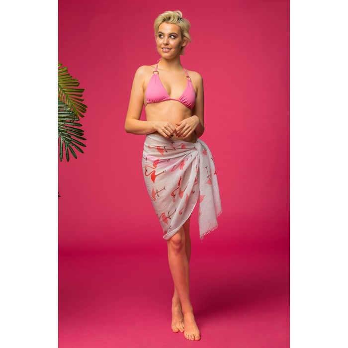 Палантин Этель "Фламинго" 70 х 180 см, цвет белый