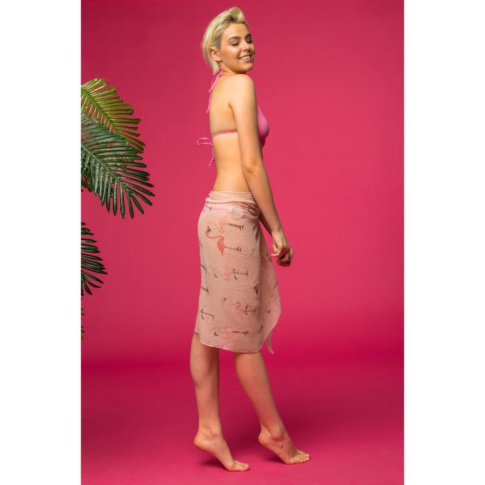 Палантин Этель "Фламинго" 70 х 180 см, цвет розовый