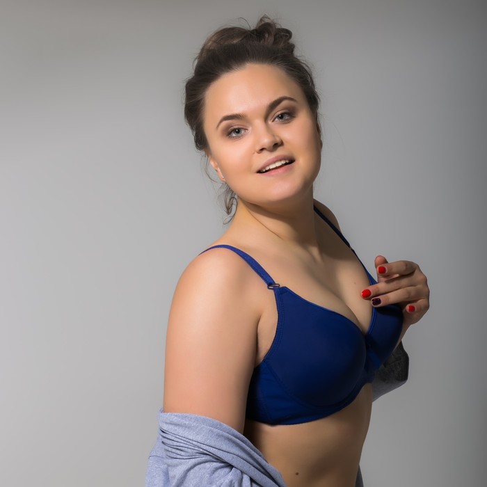 Бюстгальтер женский "Лоретт", размер 105 D, цвет синий D1807