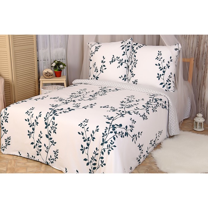 Постельное бельё АДЕЛЬ 2 сп. Лиственница 175х210, 175х210, 70х70см 2шт, поплин 115гр/м2, хл 100%