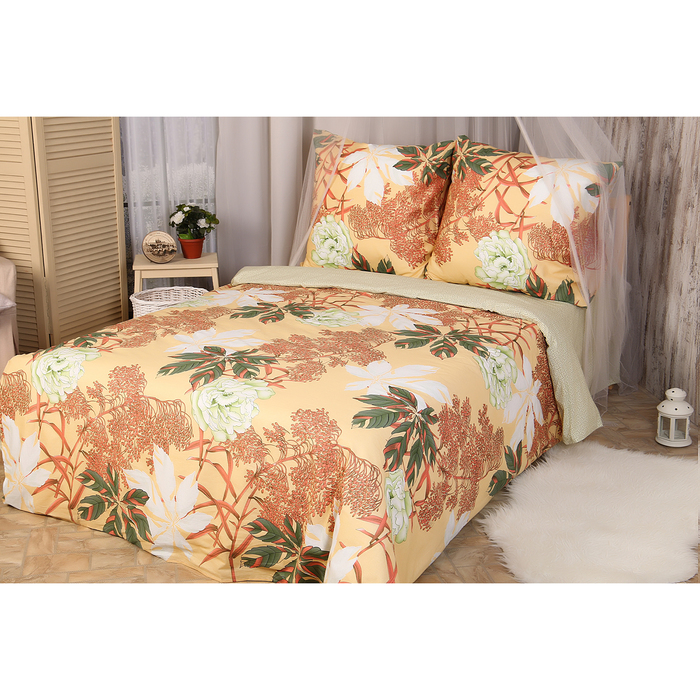 Постельное бельё АДЕЛЬ 2сп Южанка 175х210, 175х210, 70х70см 2шт, поплин 115гр/м2, хл 100%