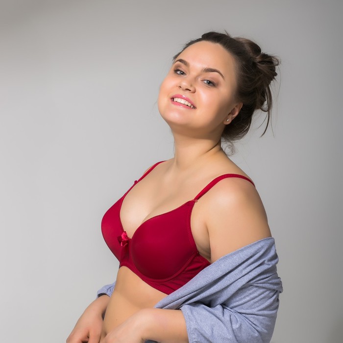 Бюстгальтер женский "Лоретт", размер 110 D, цвет бордо D1807