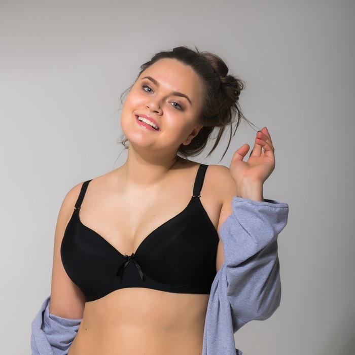 Бюстгальтер женский "Лоретт", размер 105 D, цвет чёрный D1807