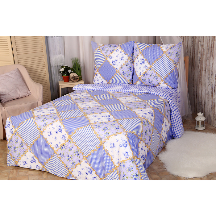 Постельное бельё АДЕЛЬ Евро Мастерица 200х220, 200х220, 70х70см 2шт, поплин 115гр/м2, хл 100%