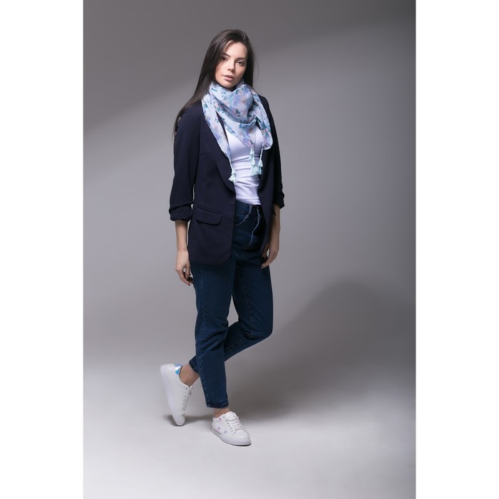 Платок с кистями Этель "Венера", размер 85*85 см, цвет зеленый, вискоза