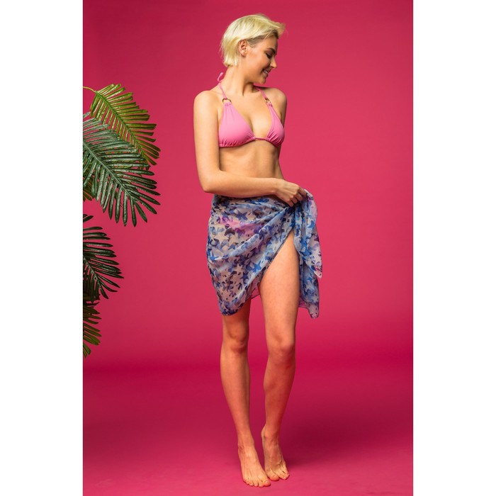 Палантин Этель "София", размер 60 х 180 см, цвет синий, вискоза