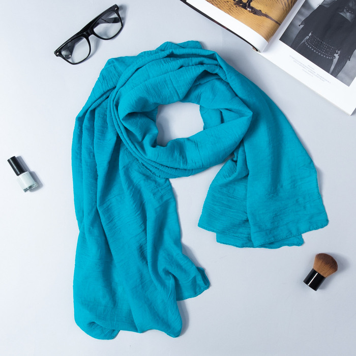 Палантин Этель "Классика", размер 70 х 180 см, цвет бирюзовый