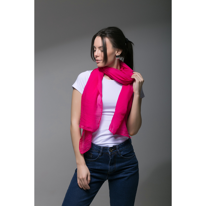 Палантин Этель "Классика", размер 70 х 180 см, цвет фуксия