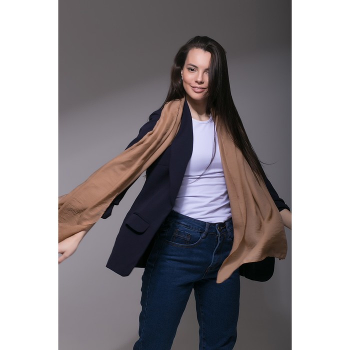 Палантин Этель "Классика", размер 70 х 180 см, цвет бежевый