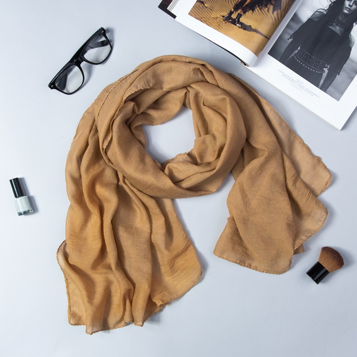 Палантин Этель "Классика", размер 70 х 180 см, цвет бежевый