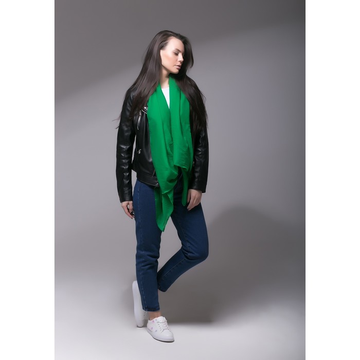 Палантин Этель "Классика", размер 70 х 180 см, цвет зелёный