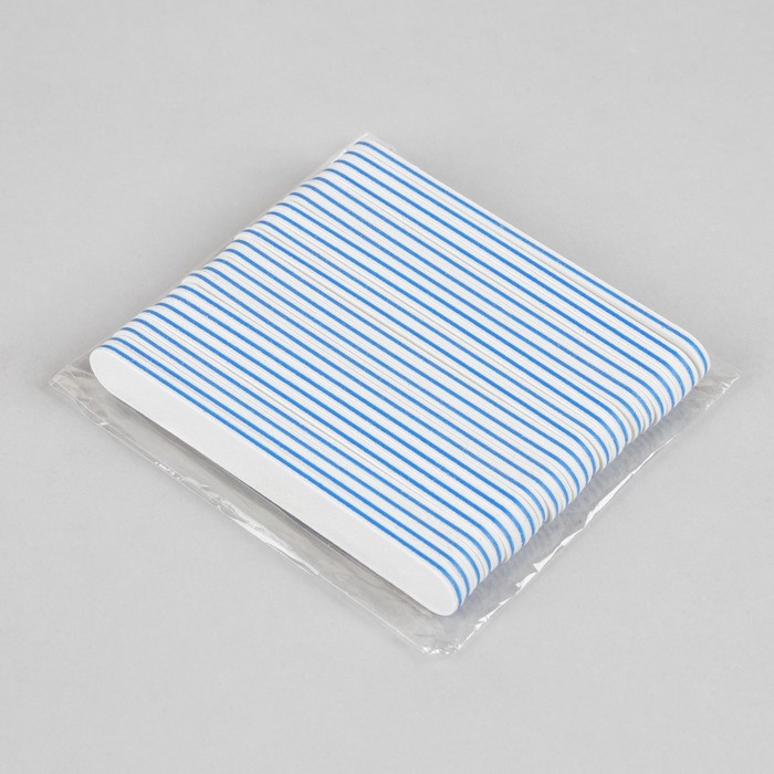 Пилка-наждак, абразивность 200/240, 11см, классика, фасовка 24шт, цвет белый