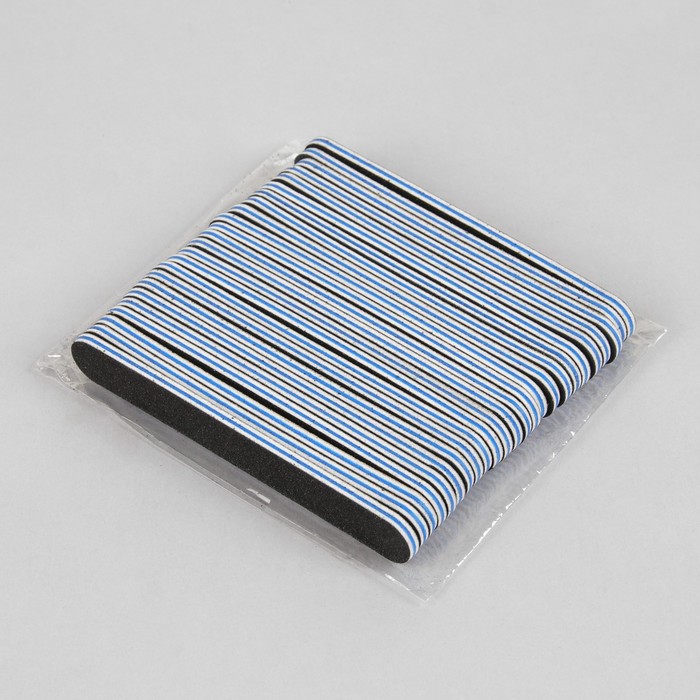 Пилка-наждак, абразивность 100/180, 11см, классика, фасовка 24шт, цвет чёрный