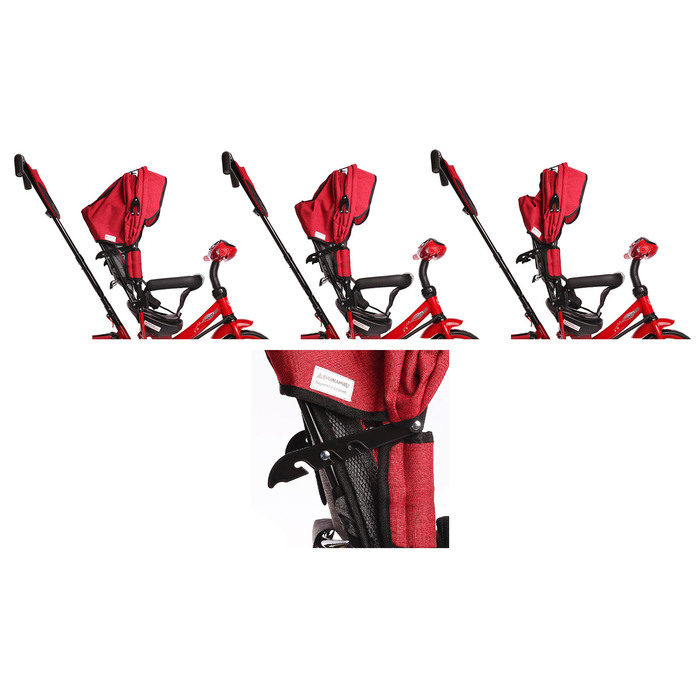 Велосипед трехколесный Micio Сity 2018, колеса EVA 12"/10", цвет красный