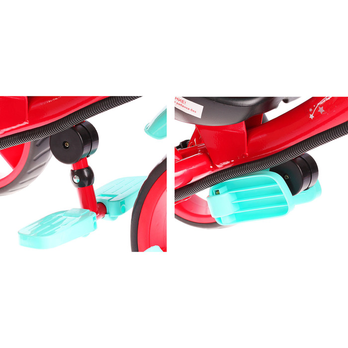 Велосипед трехколесный Micio Сity 2018, колеса EVA 12"/10"", цвет бирюзовый/красный