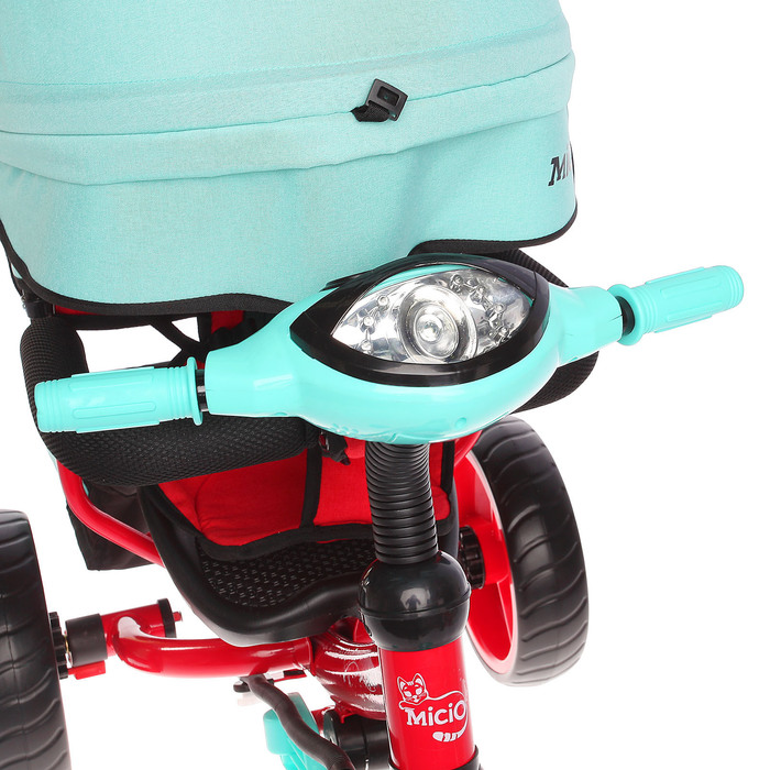 Велосипед трехколесный Micio Сity 2018, колеса EVA 12"/10"", цвет бирюзовый/красный