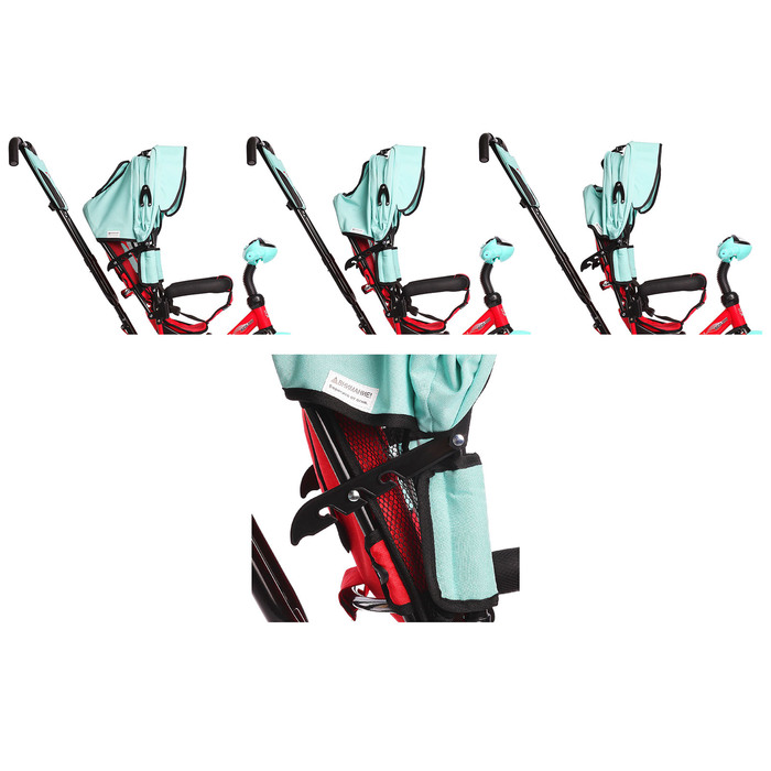 Велосипед трехколесный Micio Сity 2018, колеса EVA 12"/10"", цвет бирюзовый/красный