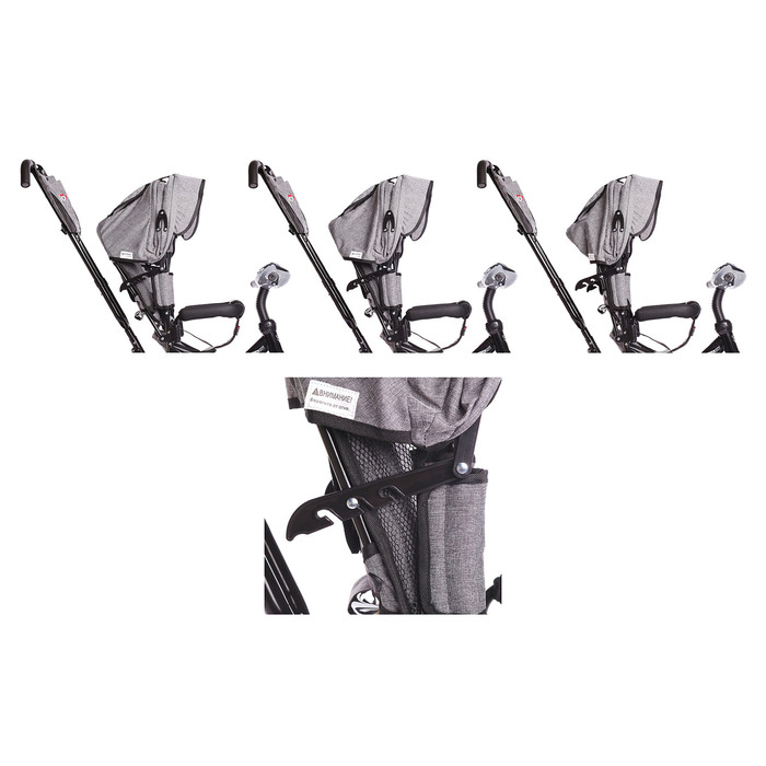 Велосипед трехколесный Micio Сity 2018, колеса EVA 12"/10", цвет серый