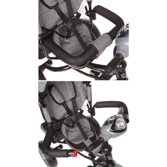 Велосипед трехколесный Micio Сity 2018, колеса EVA 12"/10", цвет серый