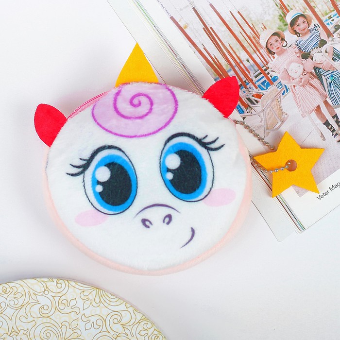 Кошелёк детский "Единорог", 9 х 9 cм