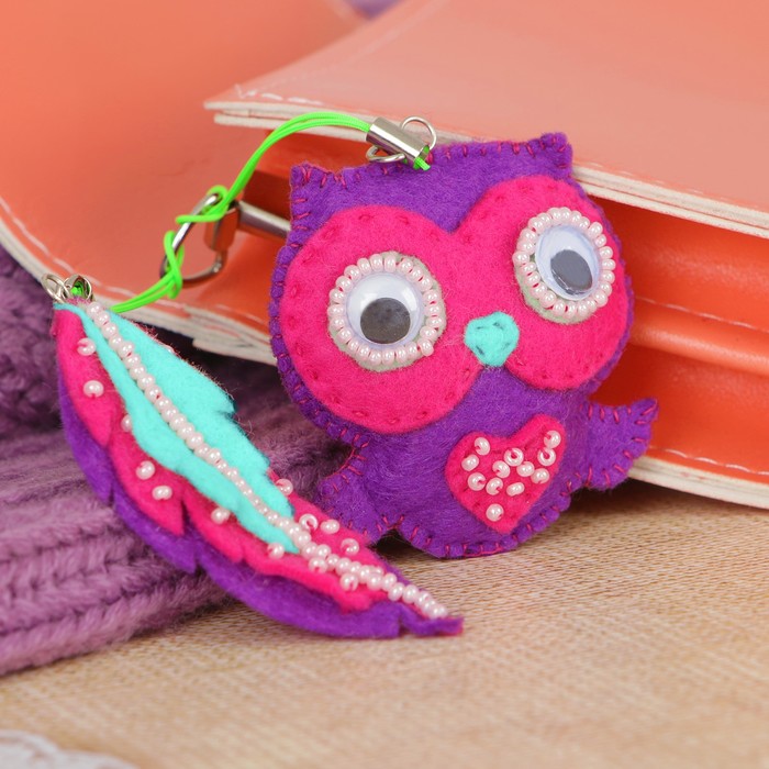 Брелок из фетра своими руками "Совушка"