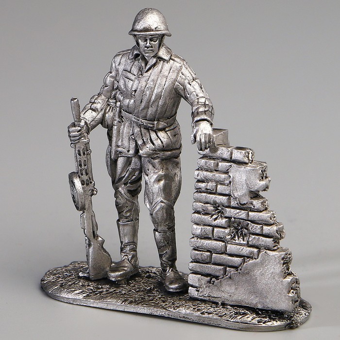Оловянный солдатик "Пулеметчик"