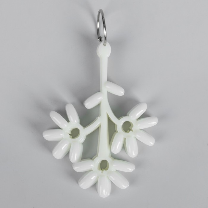 Палитра для лаков, 5шт(17 ногтей на кольце), цвет слоновая кость