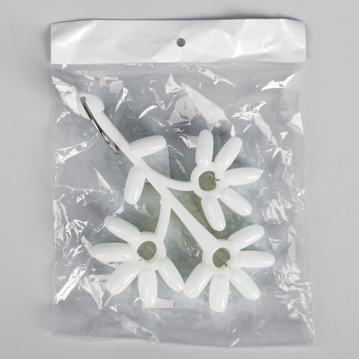 Палитра для лаков, 5шт(17 ногтей на кольце), цвет слоновая кость