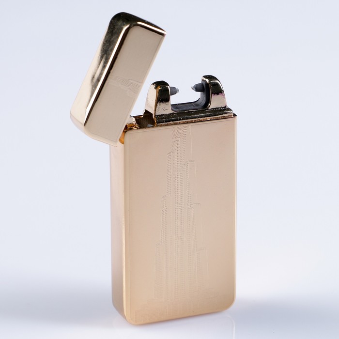 Зажигалка в подарочной коробке, USB, Небоскреб, 3,5*7 см