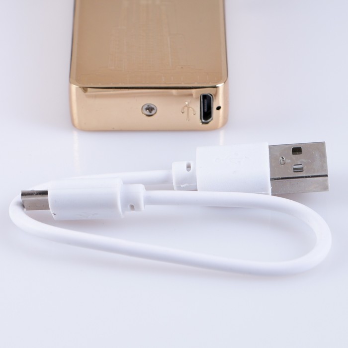 Зажигалка в подарочной коробке, USB, Небоскреб, 3,5*7 см
