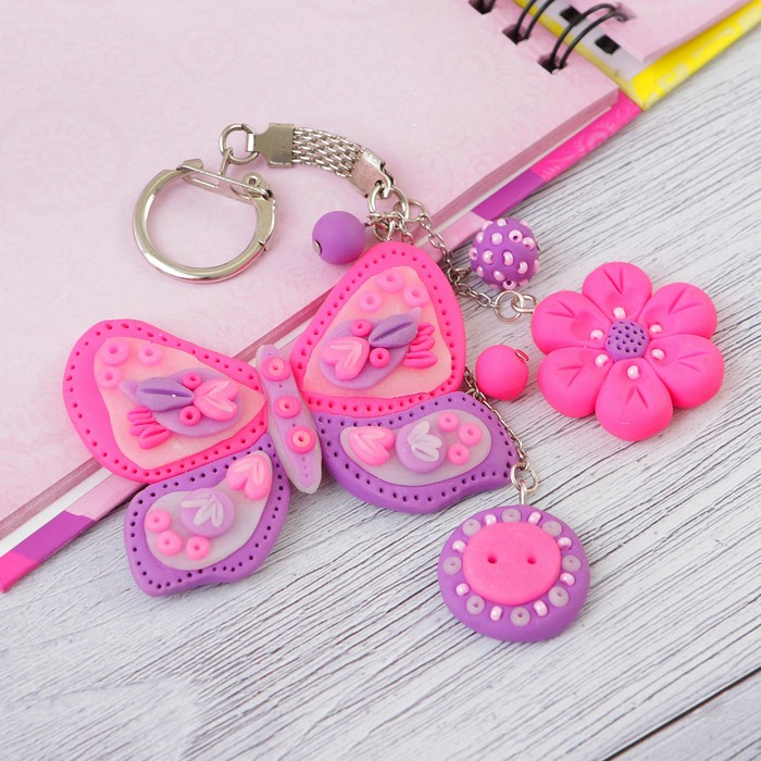 Брелок из полимерной глины своими руками &quot;Бабочка&quot;