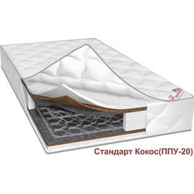 

Матрас «Стандарт Кокос (ППУ-20)», размер 160х190х20 см, жаккард