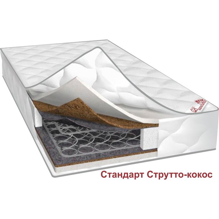 Матрас Стандарт Струтто-кокос, размер 200х200х22 см, жаккард