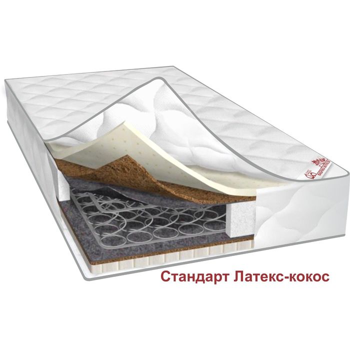 Матрас Стандарт Латекс-кокос, размер 200х190х22 см, жаккард