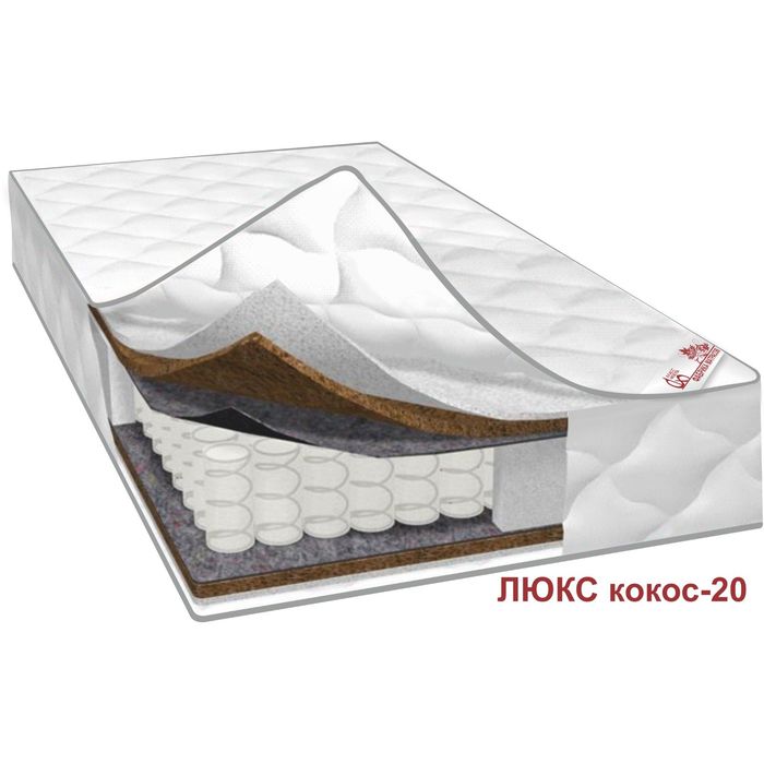 Матрас Люкс Кокос-20, размер 90х190х22 см, жаккард
