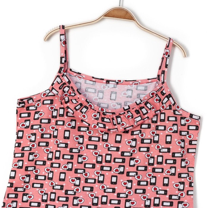 Пижама женская (майка, шорты) ПК258 коралловый, р-р 56