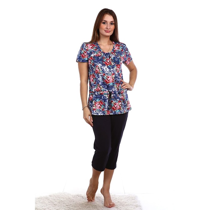 Комплект женский (футболка, бриджи) КК50 цвет МИКС, р-р 60