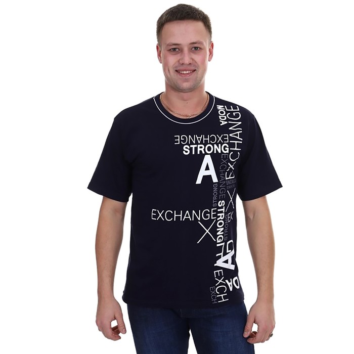 Футболка мужская ФК193 цвет МИКС, р-р 58