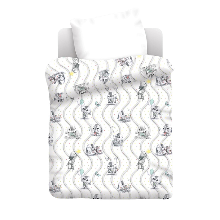 Покрывало стеганое "Непоседа" Зайки, 90*140, бязь, хл100%