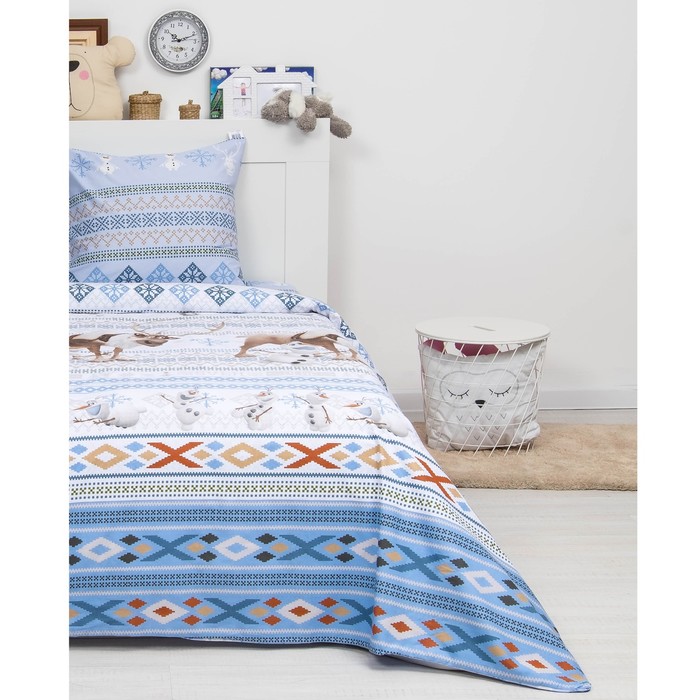 КПБ 1.5 Холодное сердце "Олаф" 215x143, 214x150, 70x70 1 шт, бязь, хл100% 120 гм