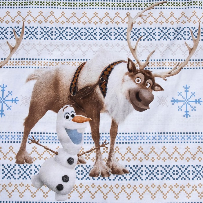 КПБ 1.5 Холодное сердце "Олаф" 215x143, 214x150, 70x70 1 шт, бязь, хл100% 120 гм