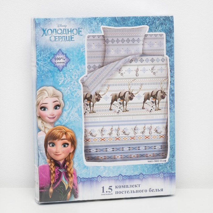 КПБ 1.5 Холодное сердце "Олаф" 215x143, 214x150, 70x70 1 шт, бязь, хл100% 120 гм