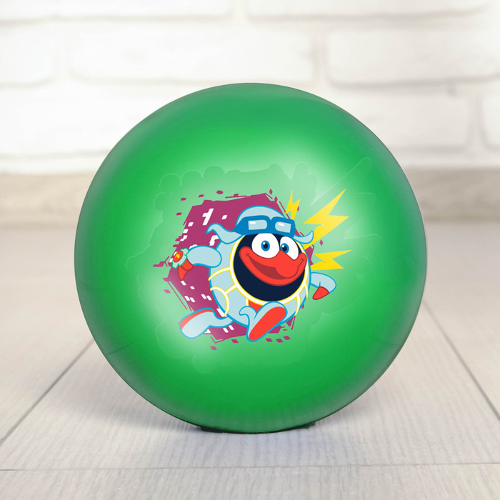 Мяч детский СМЕШАРИКИ &quot;Пин&quot; 16 см, 50 гр, цвета зеленый