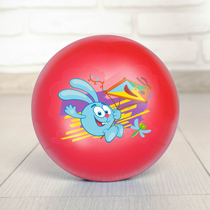 Мяч детский СМЕШАРИКИ &quot;Крош&quot; 22 см, 60 гр, цвета красный