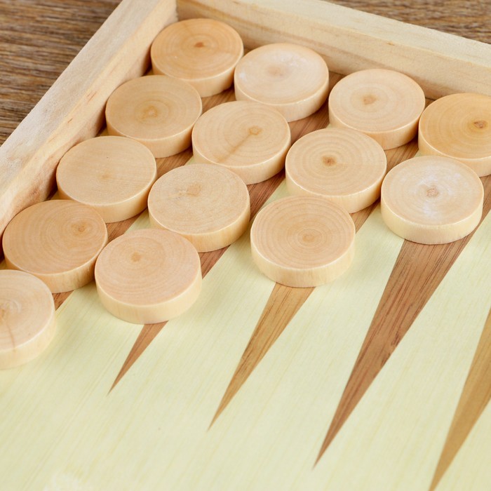 Набор 3в1 (нарды+шашки+шахматы), светлое дерево, 34*34см