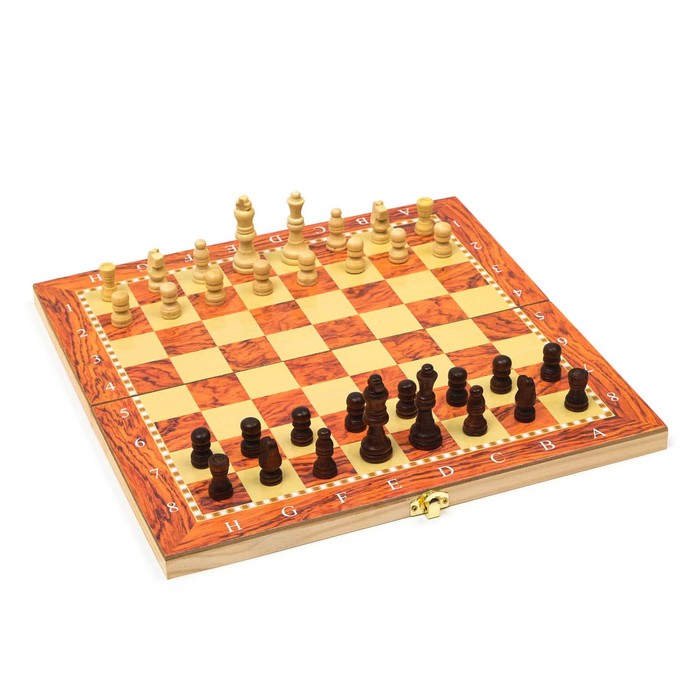 Настольная игра 3 в 1 Падук: нарды, шахматы, шашки, 34 х 34 см