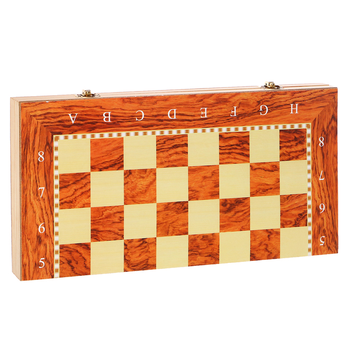 Набор 3в1 (нарды+шашки+шахматы), под красное дерево, 40*40см