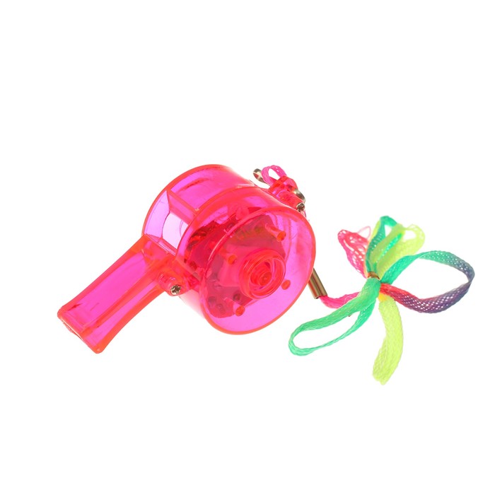Свисток световой, цвет розовый